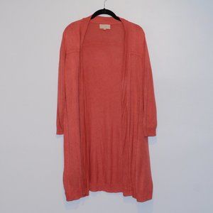 Joan Vass Pink Duster Cardigan L
